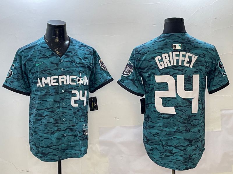 Men Seattle Mariners 24 Griffey Blue All star 2025 Nike MLB Jersey style 1